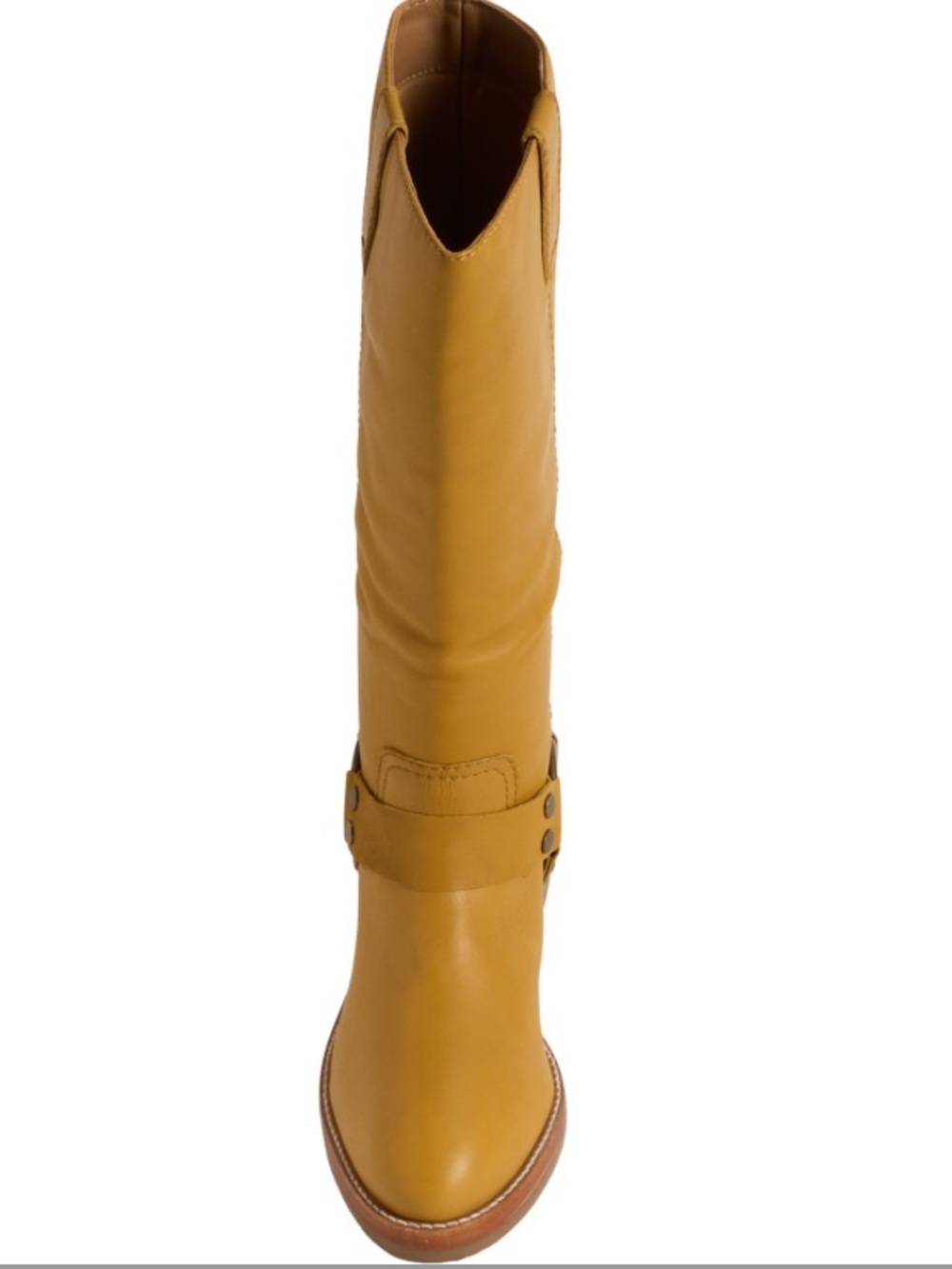 Frye Women's Tall Harness Boots in Mustard - Picture 2 of 8